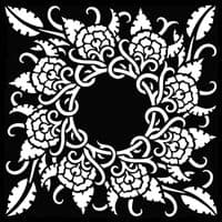 Pink Ink Designs - 7 in x 7 in Stencil - Flowers And Vines