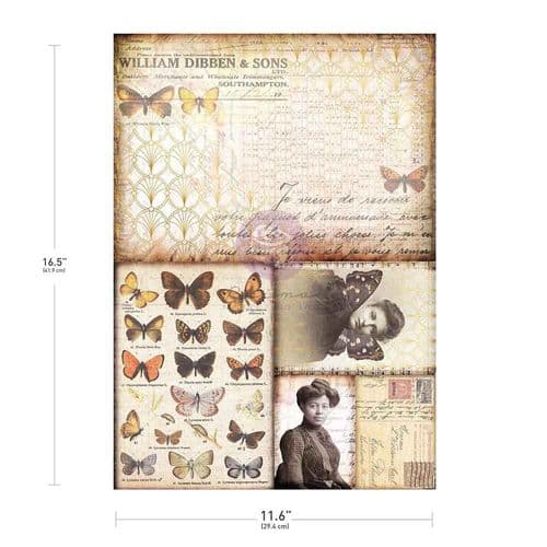 Prima Finnabair A3 Decoupage 11.7"x16.5" - Southampton Butterflies