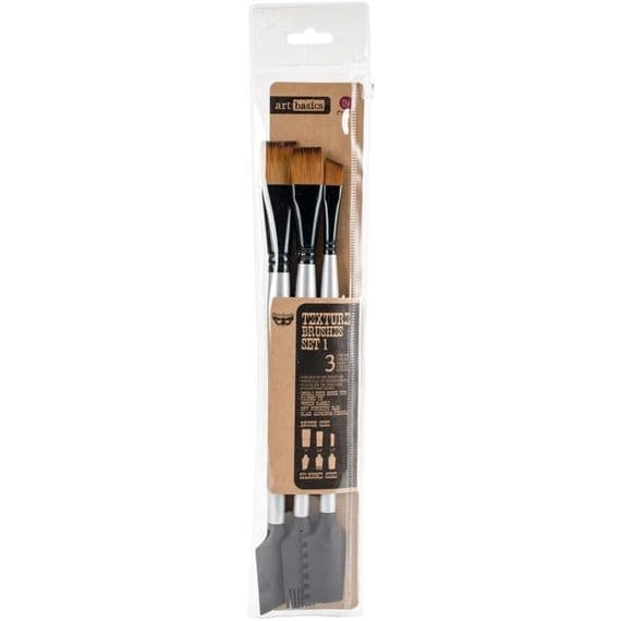 Prima Marketing Finnabair Art Basics Double-Ended Brush Set #1 3/Pkg
