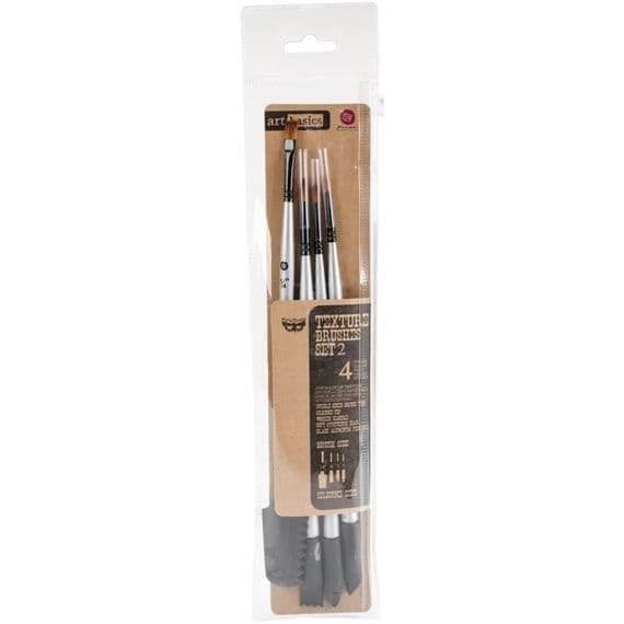 Prima Marketing Finnabair Art Basics Double-Ended Brush Set #2 4/Pkg