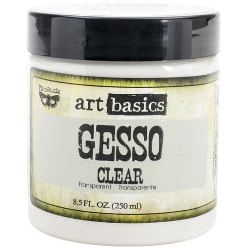 Prima Marketing Finnabair Art Basics Gesso Clear 8.5oz Jar Transparent