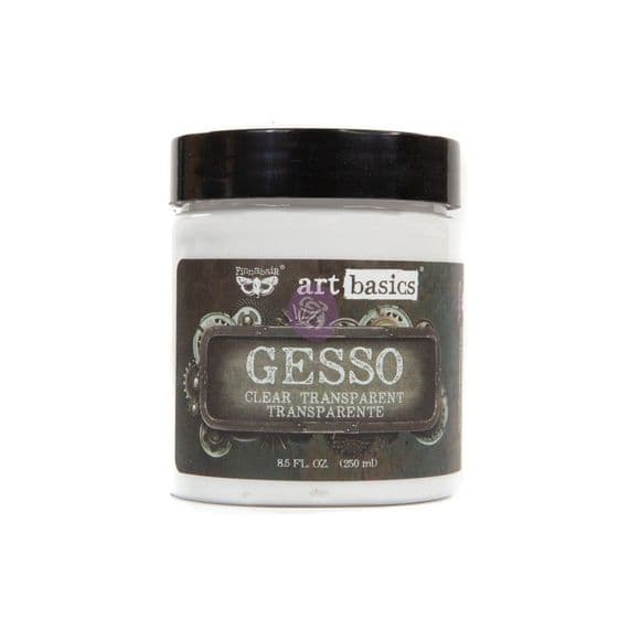 Prima Marketing Finnabair Art Basics Gesso Clear 8.5oz Jar Transparent