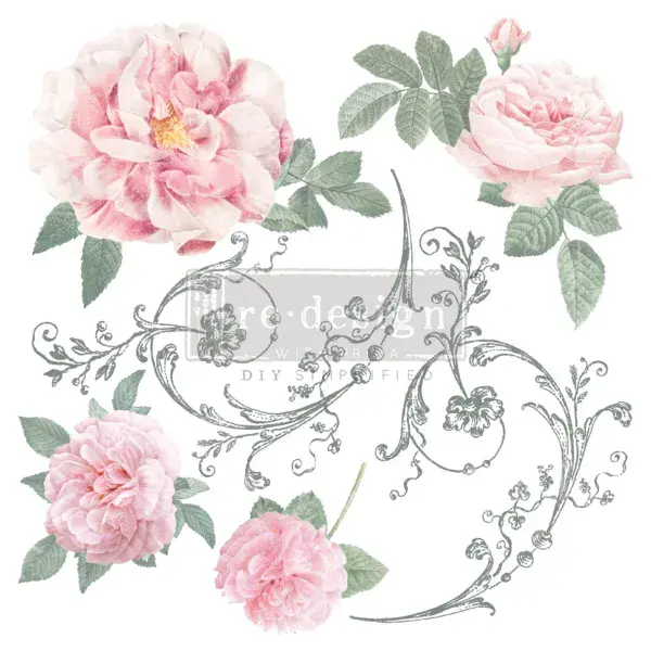 Prima - Re-Design - Maxi Transfers 12x12 (2pcs) - Odeur De Rose