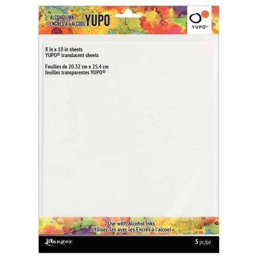 Ranger - Tim Holtz® Alcohol Ink Yupo® Paper - 8 x 10 translucent 104 lb