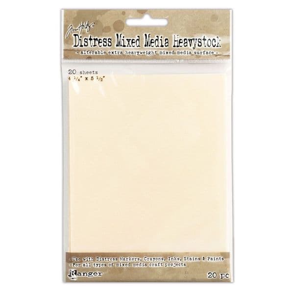 Ranger - Tim Holtz - Distress Mixed Media - Heavystock 4.25 x 5.5 - 20 Pack