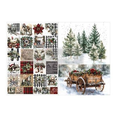 Redesign A4 Decoupage Fiber Pack  Farmhouse Frost