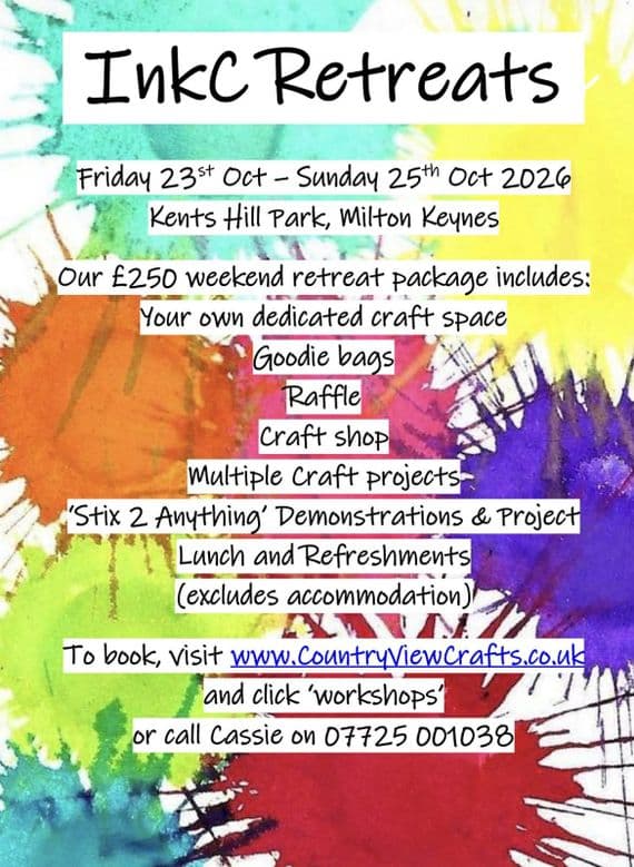 RESERVE YOUR PLACE AT Inkc Retreat, Milton Keynes Friday 23rd October to Sunday 25th October 2026