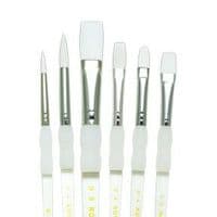 Royal & Langnickel - Super Value Pack - White Taklon - 6 Pack inc Brush Holder