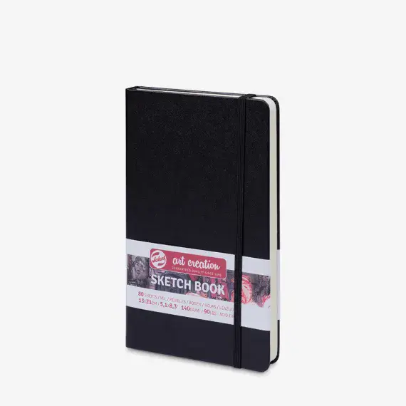 Royal Talens : Art Creation : Hardback Sketchbook : 13x21cm : Black