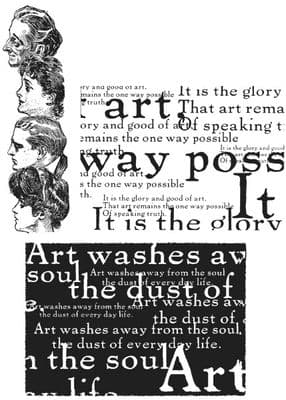 SCF004  Tim Holtz Cling Mounted Stamp Set - Classics #4 Stamp Set