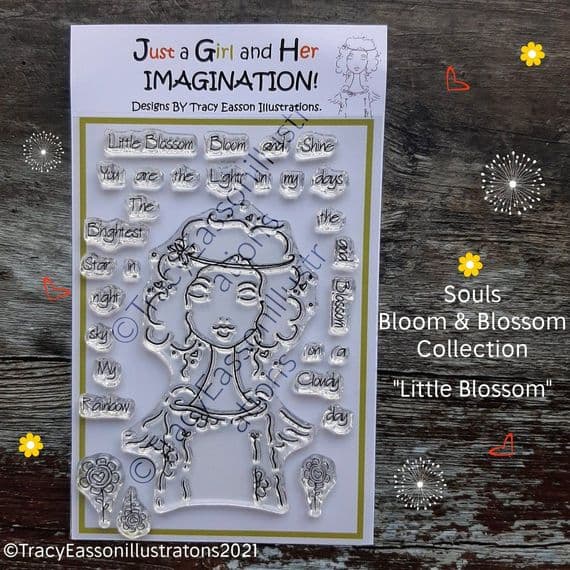 Souls Bloom and Blossom Collection - Little Blossom - A6 Stamp Set - by Tracy Easson
