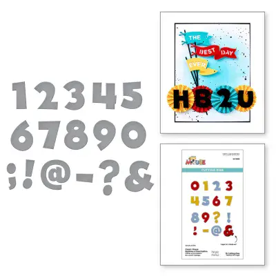 Spellbinders Dies - Say Cheese Classic Mouse Collection - Classic Mouse Numbers & Punctuation