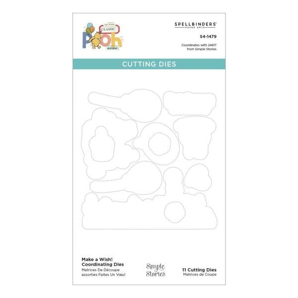 Spellbinders Etched Dies From Say Cheese Classic Pooh Birthday - Make A Wish!