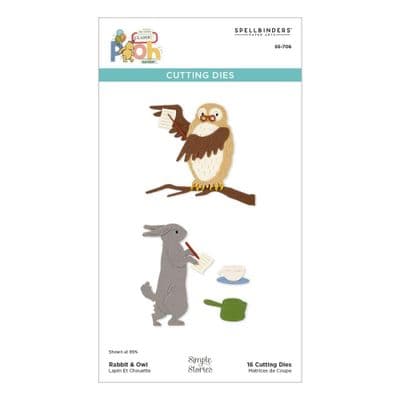 Spellbinders Etched Dies From Say Cheese Classic Pooh Birthday - Rabbit & Owl