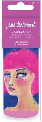 Spellbinders JD-143 Charismatic Acrylic Paint I Love you Pink  by Jane Davenport