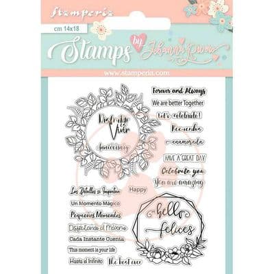 Stamperia - 14 x 18 cm Acrylic Stamp - Celebration Quotes