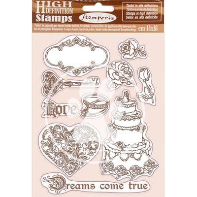 Stamperia - 14 x 18 cm HD Natural Rubber Stamp - Sleeping Beauty Dreams Came True