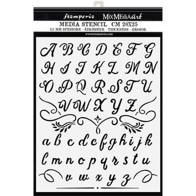Stamperia - 20 x 25cm Thick Stencil - Alphabet