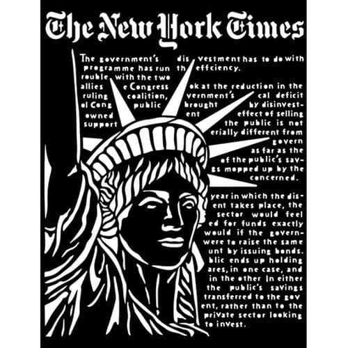 Stamperia 20 x 25cm Thick Stencil Sir Vagabond Aviator Statue Of Liberty