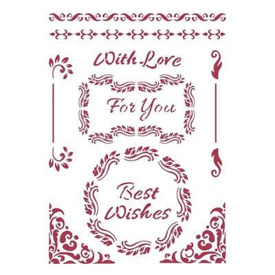 Stamperia - 21 x 29.7 cm G Stencil - Christmas Best Wishes