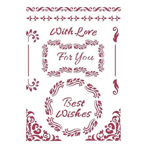 Stamperia - 21 x 29.7 cm G Stencil - Christmas Best Wishes
