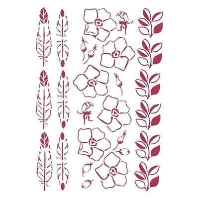 Stamperia - 21 x 29.7 cm G Stencil - Romantic Christmas - Borders