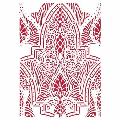 Stamperia - 21 x 29.7 cm G Stencil - Romantic Horseshoes Saddle Pattern