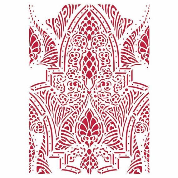Stamperia - 21 x 29.7 cm G Stencil - Romantic Horseshoes Saddle Pattern