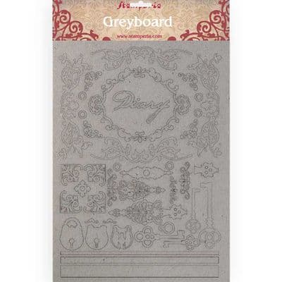 Stamperia - A4 Greyboard /1 mm - Diary