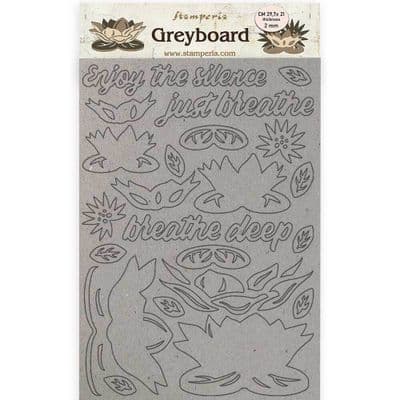 Stamperia - A4 Greyboard /2 mm - Amazonia Water Lily