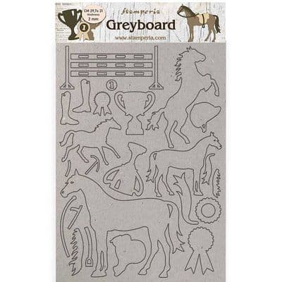 Stamperia - A4 Greyboard 2 mm - Romantic Horses Trophy