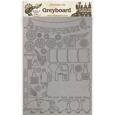 Stamperia - A4 Greyboard /2 mm - Train