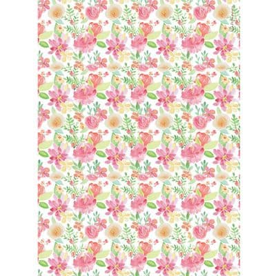 Stamperia - A4 Rice Paper - Circle Of Love Aquerel Flower