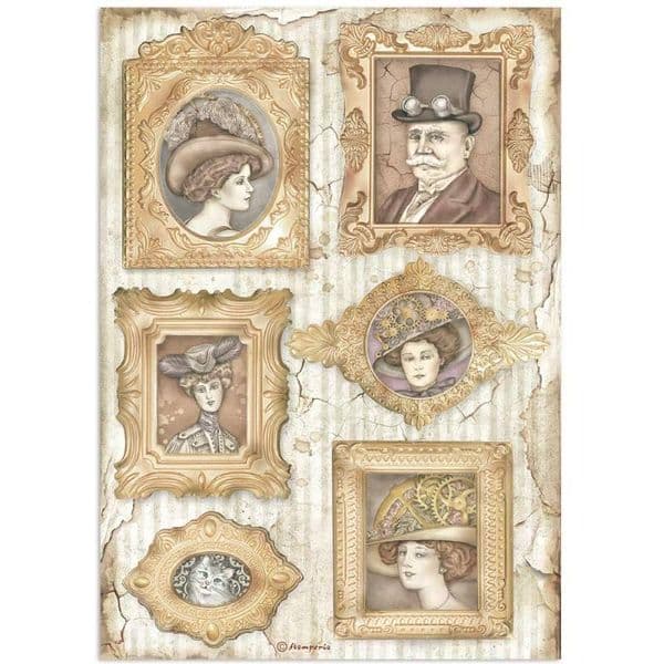 Stamperia - A4 Rice Paper - Lady Vagabond Lifestyle - Frames