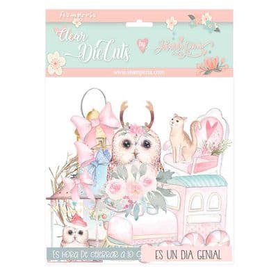 Stamperia - Assorted Clear Die Cuts  Christmas Rose