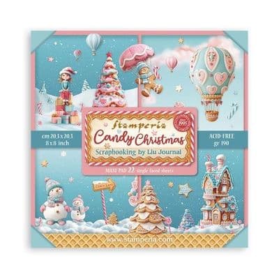 Stamperia - Candy Christmas - 8x8 Single Sided Paper Pad
