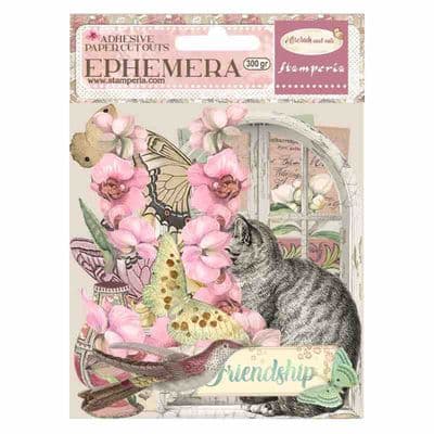 Stamperia Ephemera Orchids And Cats