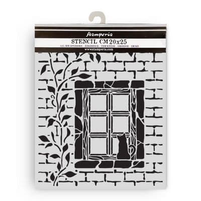 Stamperia - Herbarium Silvae - Country Window Stencil (20x25cm)