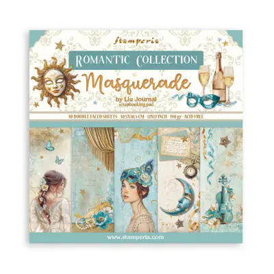 Stamperia  - Masquerade 12x12 Inch Paper Pack (SBBL165)