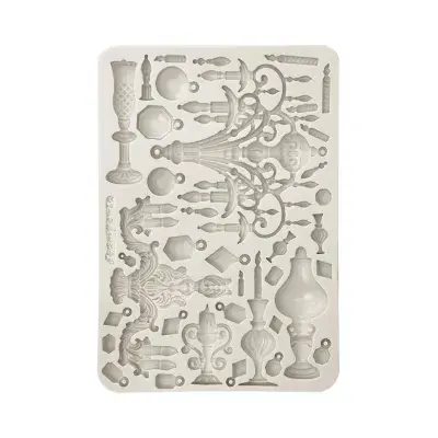 Stamperia  - Masquerade Silicon Mould A5 Candle Holders (KACMA555)