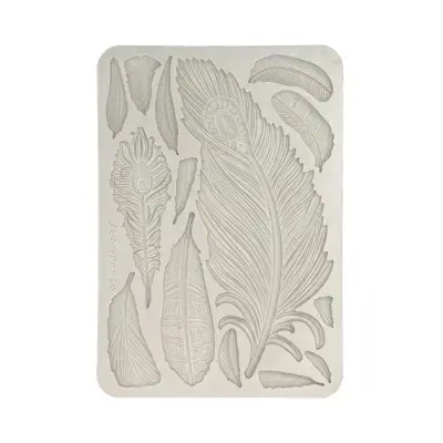 Stamperia  - Masquerade Silicon Mould A5 Feathers (KACMA552)