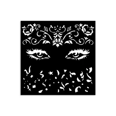 Stamperia  - Masquerade Thick Stencil 12x12cm Eyes (KSTDS12)