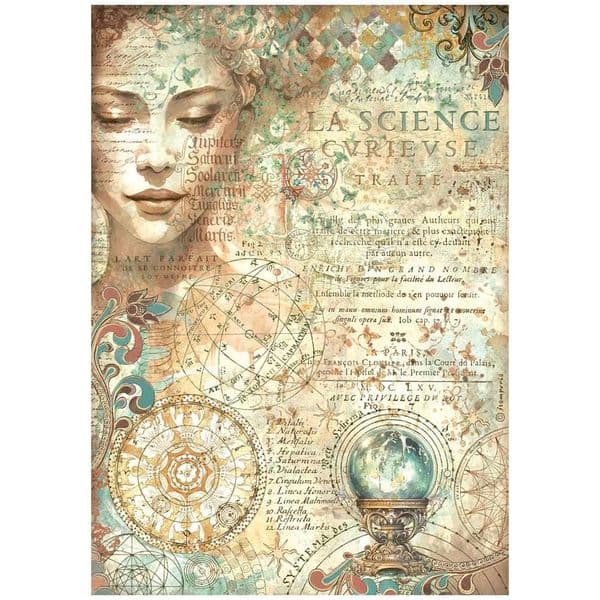 Stamperia Rice Paper Sheet A4, Face - Fortune