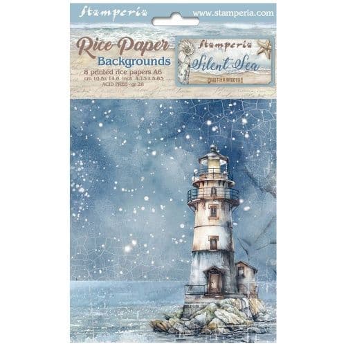 Stamperia - Silent Sea - A6 Rice Paper Backgrounds