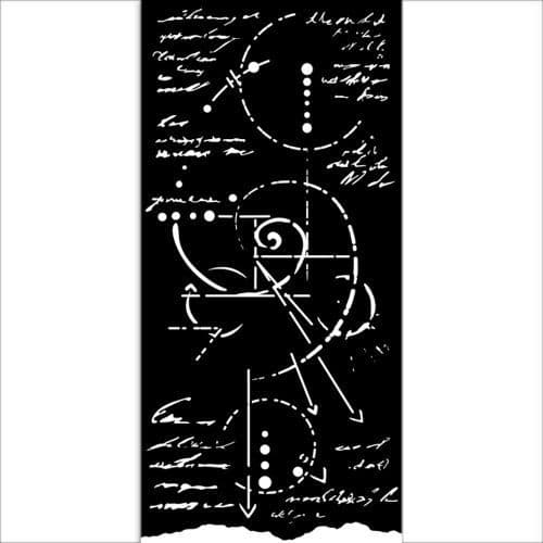 Stamperia - Silent Sea - Fossil Stencil (12cmx25cm)