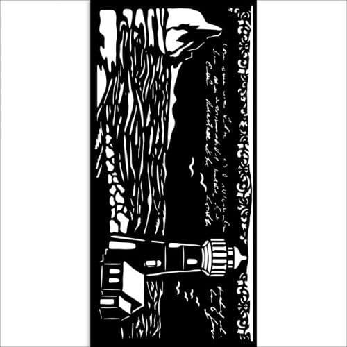 Stamperia - Silent Sea - Lighthouse Stencil (12cmx25cm)