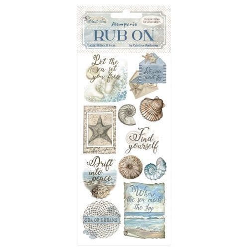Stamperia - Silent Sea - Rub On, Shells