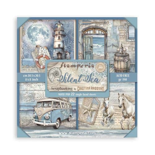 Stamperia - Silent Sea - Scrapbooking Pad 8"x8" Single Faced