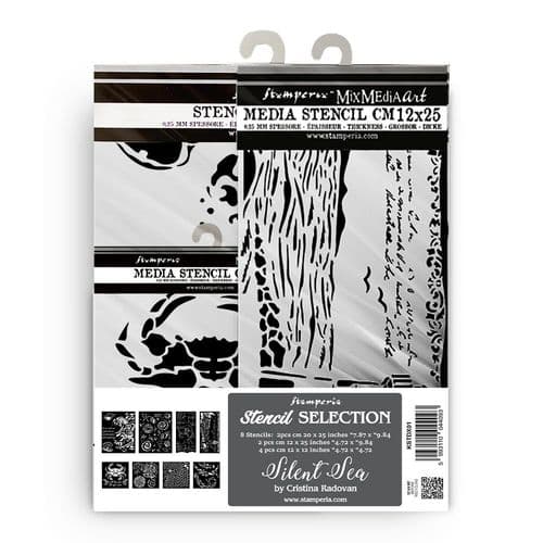 Stamperia - Silent Sea - Stencil Assortment (8 pcs)