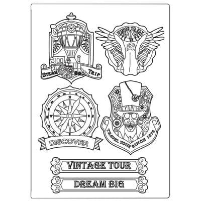 Stamperia - Silicone Mould A5 - Sir Vagabond Vintage Tour